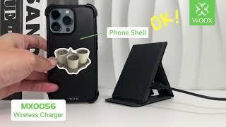 "No More Messy Cables! 15W Wireless Charger with Foldable Phone Stand (Watch Unboxing!)" - MX0056