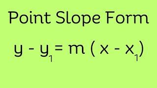 Point Slope Form