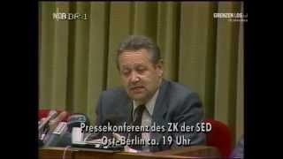 Pressekonferenz DDR-Reiseregelung [09.11.1989]