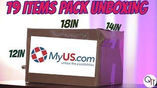 (19 items) MyUS Medium size package Unboxing and Packing Review