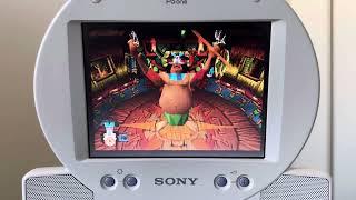 Crash Bandicoot 1 - Papu Papu play through - HOW TO BEAT HIM EASILY!! (PSone LCD Screen)