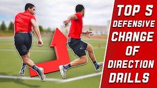 Top 5 Defensive Change Of Direction Drills | Increase Speed, Reaction & Quickness