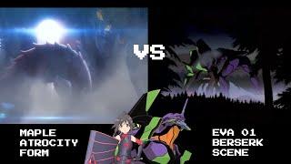 BOFURI - Maple Atrocity Form Fight Scene VS Eva 01 Berserk Scene