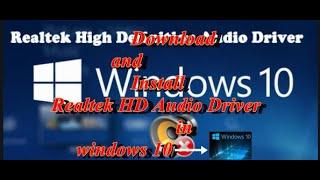 How to Download and Install Realtek HD Audio Driver || Technics channel tech #DownloadRealtekHDAudio