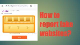 How to report fake websites in google ?