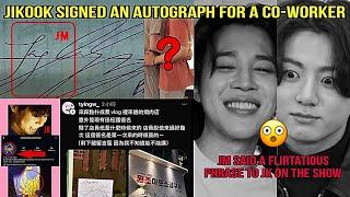 JIKOOK Signed an Autograph for a Co-Worker. Jimin Said a Flirtatious Phrase to Jungkook on the Show