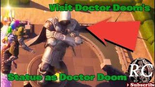 Visit Doctor Doom's Statue As Doctor Doom Challenge, Fortnite Ch2s4