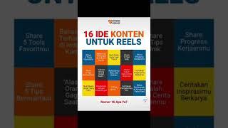 16 Ide Konten Untuk REELS #idekonten #kontenkreator #socialmediamarketing