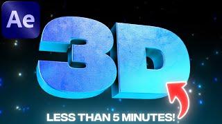 Create 3D Text with NO PLUG INS (After Effects)