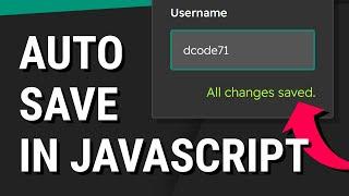 How to Auto-Save User Input with JavaScript (Easy!)