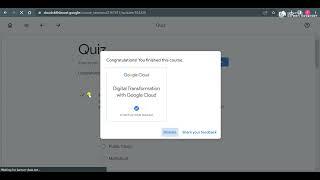 Digital Transformation with google cloud quiz answers