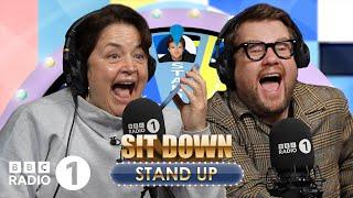 “The Eras Tour is a masterpiece, Gwen!” James Corden & Ruth Jones play Sit Down Stand Up