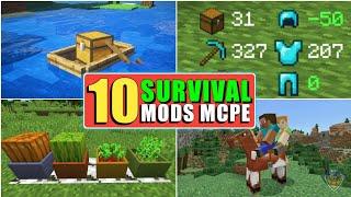 Top 10 Best Minecraft Mods For Survival || Minecraft Mods In Hindi || Mods For MCPE || UG Adventure