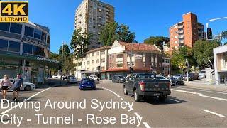 Driving City To Rose Bay | Sydney Australia | 4k UHD