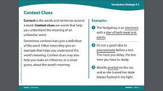 3rd Grade ELA 9.1.3 Context Clues