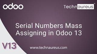 Serial numbers mass assigning in Odoo 13