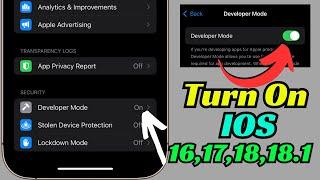 How To Enable Developer Mode On iPhone In iOS 18 |  Developer Option Not Showing In iPhone 2025 !