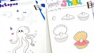 25 Best Ocean Doodles for Bullet Journal