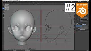 Blender 2.9: Anime Girl Head Modeling WIP #2