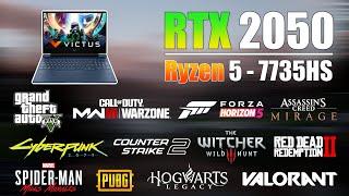HP Victus 15 || Ryzen 5 7535HS RTX 2050 || 15 Games Tested in 2024