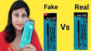 Lakme Eyeconic Kajal Fake Vs Real | Lakme Iconic Kajal Review | Stylish Kriti