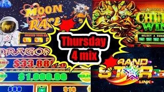 Please please games! Thursday 4 mix $800 Dragon Train Dragon Link Silk Road Grand star Moon Race