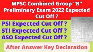 MPSC Combine Group "B" Preliminary Exam 2022 Expected Cut Off ?MPSC Exam Expected Cut Off ?MPSC 2022