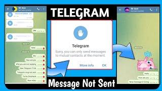Telegram Bug Telegram Account limited Problem || Message Not Sent on Telegram | Techy Shashank
