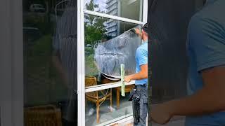 Satisfying Job!  #satisfying  #satisfyingsounds #oddlysatisfying #windowcleaning #shorts