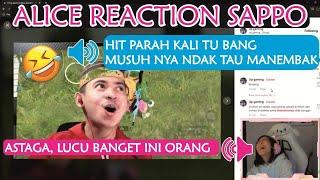 REACTION‼️BTR ALICE GK BERHENTI NGAKAK LIAT VIDEO SAPPO (UP GAMING)