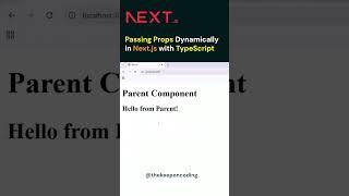 Passing Props Dynamically in Next.js with TypeScript ||     #shorts #coding #nextjs