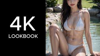 [4K] Japanese Onsen  | AI Gravure Lookbook 룩북