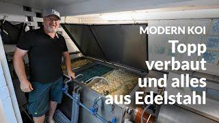 Norberts Edelstahl Kompaktfilter mit Trommelfilter | Modern Koi Blog #6887