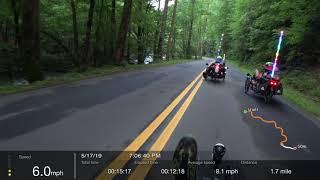 Tremont Rd, Great Smoky Mountains - Late Evening Recumbent Trike Group Ride