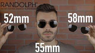 Randolph Aviator Size Comparison 52mm vs 55mm vs 58mm