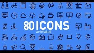 80 Animated Icons (After Effects template)