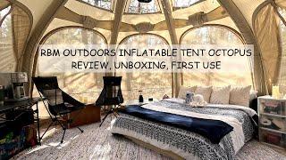 Inflatable Dome Tent Review- RBM Octopus Air Tent Unboxing, First Use and Thoughts!