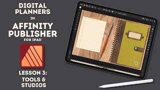 Affinity Publisher iPad V2 | Digital Planner Series | Tools & Studios | User Interface Tour