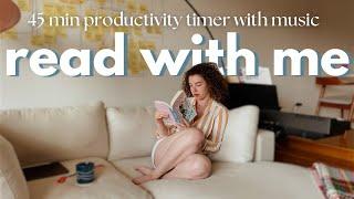 summer read with me ️ 45 minute productivity timer with music