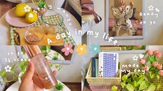 A day in my life anak kost | skincare, goes to library, lunch ⋆˙⟡🪷