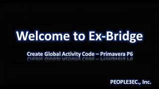 Create Global Activity Code - Primavera P6