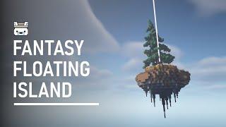 Fantasy Floating Island - Minecraft Build Process