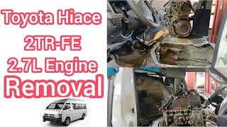 How To Remove 2TR-FE 2.7L Engine Of Toyota Hiace 2012