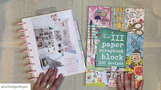 Repurposed Planner | Glue Book Ideas | Daphne's Diary Scrapbook Paper #papercrafts #gluebook