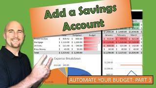 Add a Savings Account | Automate your Budget | Excel Budget Template | Personal Finance