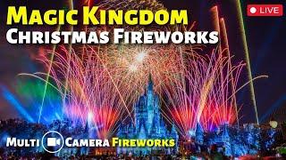 LIVEMagic Kingdom Minnie's Christmastime Fireworks In Multi-Camera | Disney World Livestream 4K