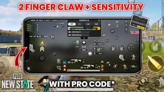 PUBG NEW STATE BEST 2 FINGER CLAW SENSITIVITY & SETUP FOR PUBG NEW STATE PRO THUMBS CONTROL CODE