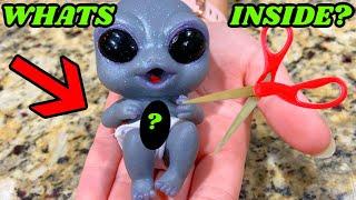 WHAT'S INSIDE TINY ALIEN BABY?! AUBREY & CALEB CUTTING OPEN an ALIEN