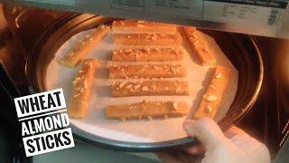 Wheat Almond Cookie Sticks | Microwave Convection Recipe | Eggless Almond Cookie Recipe