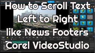 How to Scroll Text from Left to Right Corel VideoStudio Pro Tutorial